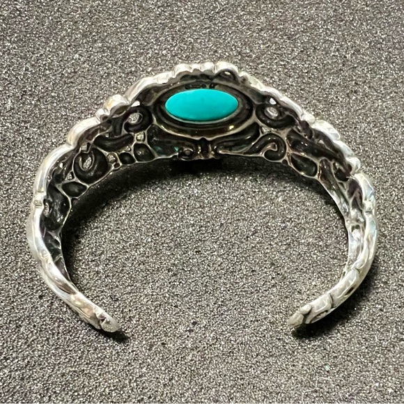 Carolynn Pollack Vintage Turquoise Relios Cuff Bracelets, sterling silver 925. - Picture 6 of 13